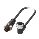 Phoenix Contact Sensor Actuator Cable Straight Plug M12 to Angled Socket M12 1.5m 250V 1224008