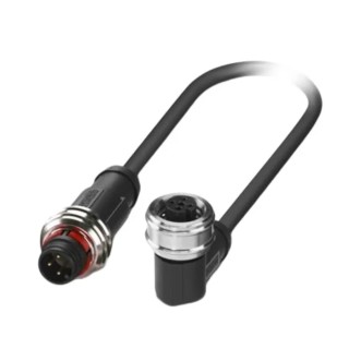 Phoenix Contact Sensor Actuator Cable Straight Plug M12 to Angled Socket M12 1.5m 250V 1224008