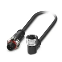 Phoenix Contact Sensor Actuator Cable Straight Plug M12 to Angled Socket M12 1.5m 250V 1224008