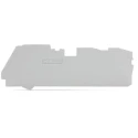 WAGO End & Intermediate Plate Accessory for 2116 Series Terminal Blocks 113.5x36.5 mm Grey 2116-1391