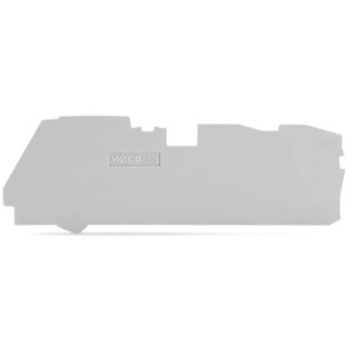 WAGO End & Intermediate Plate Accessory for 2116 Series Terminal Blocks 113.5x36.5 mm Grey 2116-1391