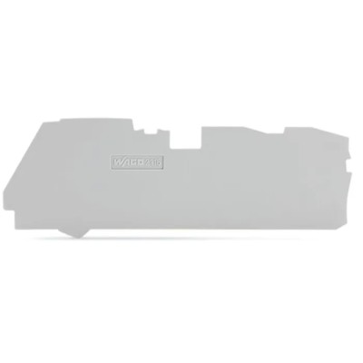 WAGO End & Intermediate Plate Accessory for 2116 Series Terminal Blocks 113.5x36.5 mm Grey 2116-1391