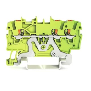 WAGO Earth Terminal Block Green Yellow 1mm² 1-Level Cage Clamp ATEX IECEx 2200-1307