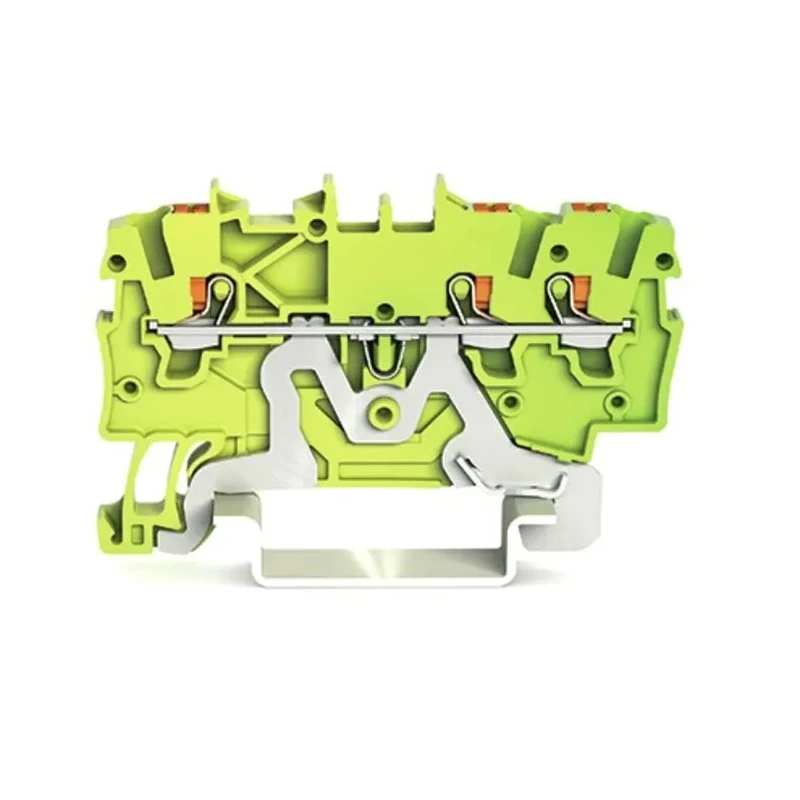 WAGO Earth Terminal Block Green Yellow 1mm² 1-Level Cage Clamp ATEX IECEx 2200-1307