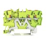 WAGO Earth Terminal Block Green Yellow 1mm² 1-Level Cage Clamp ATEX IECEx 2200-1307