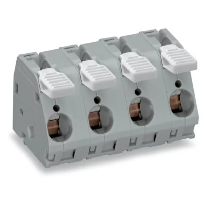 WAGO PCB Terminal Block 3-Contact 15 mm Pitch 1 Row 300 V 55 A Polyamide 66 Housing 2716-203