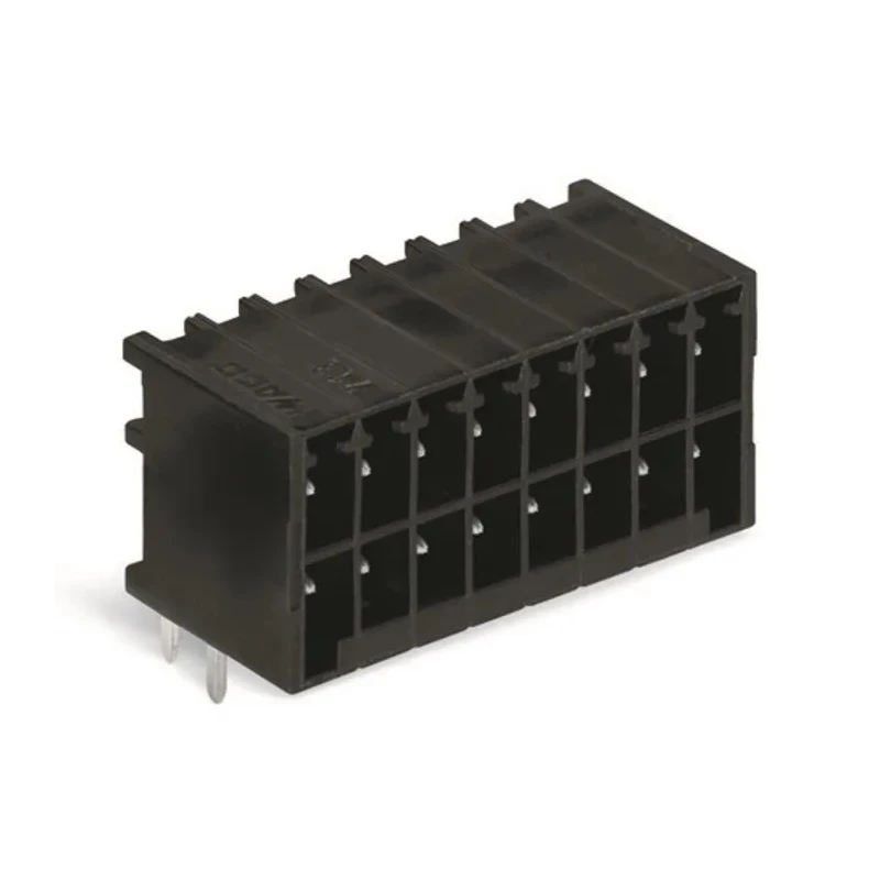 WAGO 713 Series Pluggable Terminal Block 16-Contact 3.5 mm Pitch 2 Row 320V 10A Polyamide Housing Male Connector 713-1428