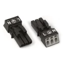 WAGO 890 Series Lighting Connector Female Cage Clamp 3-Pole 16A 250V 3-Way IP20 890-203