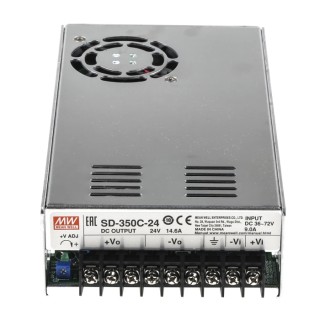 MEAN WELL SD-350 Single Output Regulated Isolated DC/DC Converter 24V DC Output 350.4W 72V DC Max Input SD-350C-24