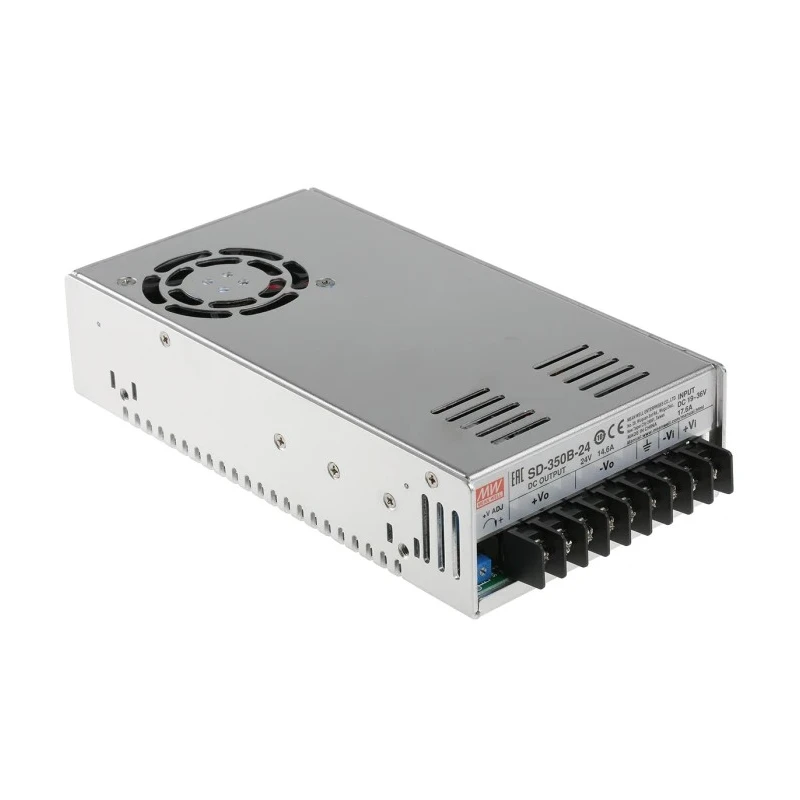MEAN WELL SD-350B-24 DC/DC Converter, 24V DC Output, 36V DC Maximum Input, 350.4W Power, Chassis Mount SD-350B-24