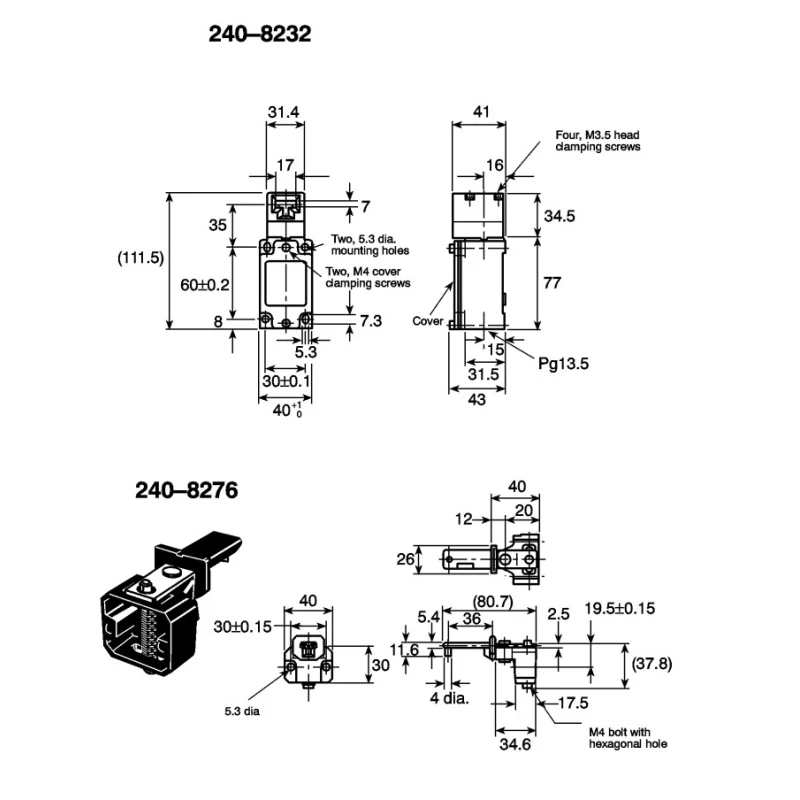 Omron Actuator for Use with D4BS Safety Switch Industrial Automation Safety Component 