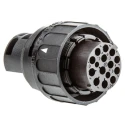 Amphenol Industrial Circular Connector Cable Plug 12 Contacts IP65 Polymer Housing 500V 21A Bayonet Ecomate C016-10I012-0032