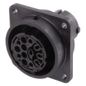 Amphenol Industrial Circular Connector, 12 Contacts, Panel Mount, Socket, Female, IP65 Rated, Thermoplastic C016-10G012-0002
