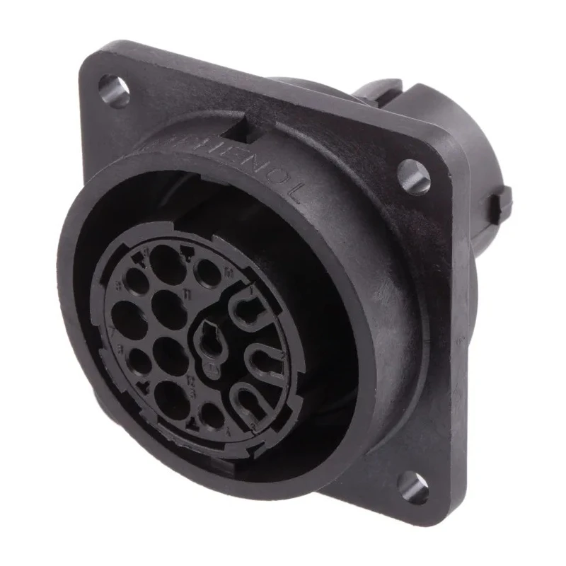 Amphenol Industrial Circular Connector, 12 Contacts, Panel Mount, Socket, Female, IP65 Rated, Thermoplastic C016-10G012-0002