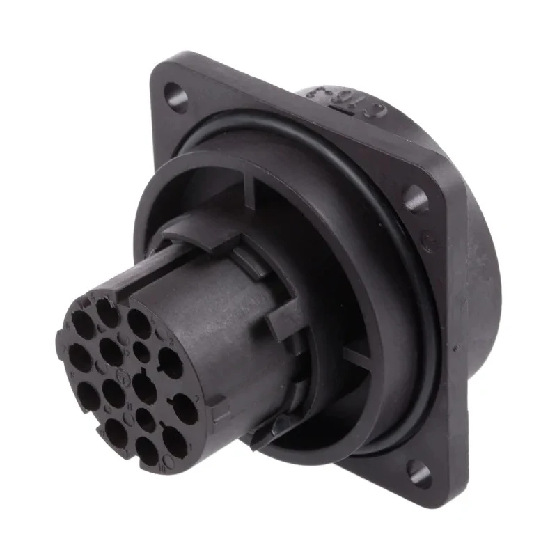 Amphenol Industrial Circular Connector, 12 Contacts, Panel Mount, Socket, Female, IP65 Rated, Thermoplastic C016-10G012-0002