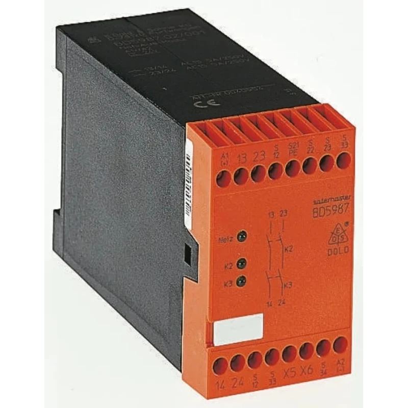 Dold Safety Relay Safety Interlock Switch 24V DC, 2 Safety Contacts, Automatic Reset, DIN Rail Mount BD5987.02/001 DC24V