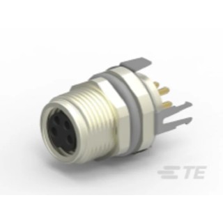 TE Connectivity Circular Connector 4 Contacts M8 Socket Female IP67 T4 Series T4041037041-000