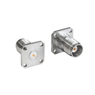 Bulgin TNCA Series Coaxial Connector Flange Female Circular Coaxial 50 Ω Straight Body Plug-In RFTNCAA4PFHMF