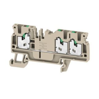 Weidmüller AS3C 2.5 Series Feed Through Terminal Block 1-Level Snap-In 800V 24A 2674540000