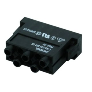 Amphenol Industrial Heavy Duty Power Connector Module 10A 10 Contacts DIN Rail Mount Male C146 D10 001 E8