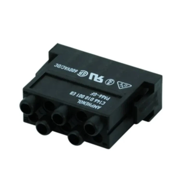 Amphenol Industrial Heavy Duty Power Connector Module 10A 10 Contacts DIN Rail Mount Male C146 D10 001 E8