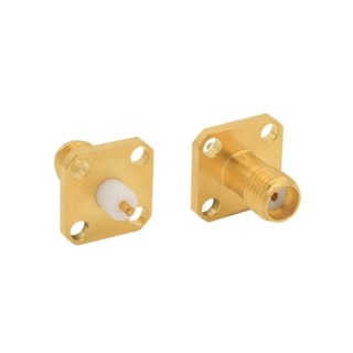 Bulgin SMA Series Circular Coaxial Flange Female Connector 500 Ω Straight Body Jack Screw RFSMAA4JCDLF