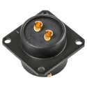 Amphenol Limited MIL Spec Circular Connector 2 Contacts Female 1000V AC Box Mount Shell Size 14 62GB-12E14-02SN