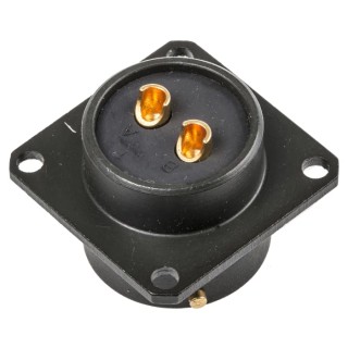 Amphenol Limited MIL Spec Circular Connector 2 Contacts Female 1000V AC Box Mount Shell Size 14 62GB-12E14-02SN