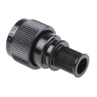 Polamco Circular Connector Backshell Size 12, Straight, Female, Aluminium Alloy Housing, Black, UNEF 5/8-24 91L1-12-05-1-ZB