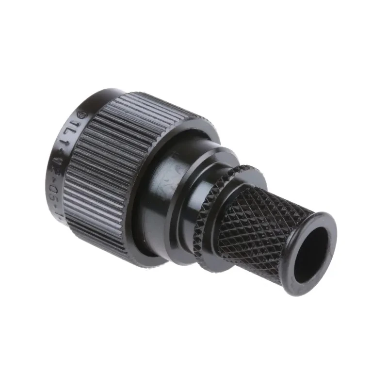 Polamco Circular Connector Backshell Size 12, Straight, Female, Aluminium Alloy Housing, Black, UNEF 5/8-24 91L1-12-05-1-ZB