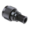 Polamco Circular Connector Backshell Size 12, Straight, Female, Aluminium Alloy Housing, Black, UNEF 5/8-24 91L1-12-05-1-ZB