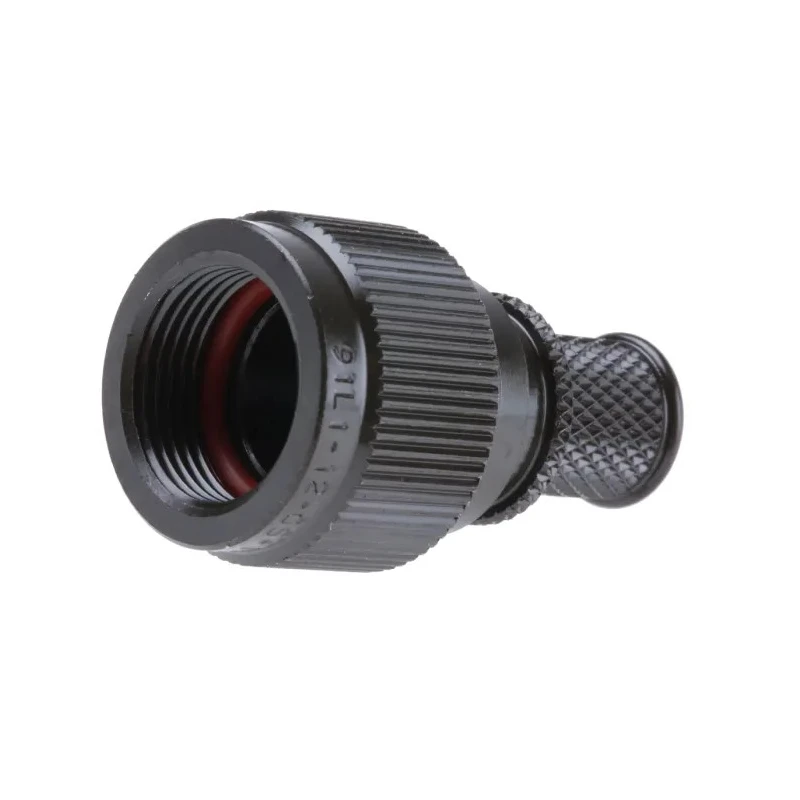 Polamco Circular Connector Backshell Size 12, Straight, Female, Aluminium Alloy Housing, Black, UNEF 5/8-24 91L1-12-05-1-ZB