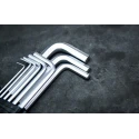 Wera 9 Piece L Metric Hex Key Set Chrome Finish Hex Size 1.5 to 10 mm 05022087001