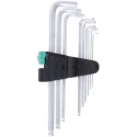 Wera 9 Piece L Metric Hex Key Set Chrome Finish Hex Size 1.5 to 10 mm 05022087001