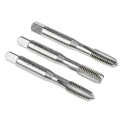 Dormer Machine Tap Set, M10 Thread Size, Straight Flute, HSS Material, 3 Pieces, Overall Length 80mm, Shank E500M10NO6