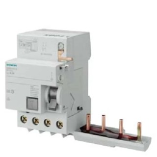 Siemens SENTRON 5SM2xxx Series Residual Current Circuit Breaker, 63A, 4-Pole, 30 mA Trip Sensitivity, Type A, 400V 5SM2345-6