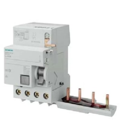 Siemens SENTRON 5SM2xxx Series Residual Current Circuit Breaker, 63A, 4-Pole, 30 mA Trip Sensitivity, Type A, 400V 5SM2345-6