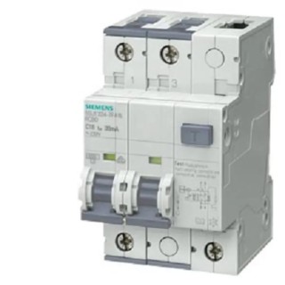 Siemens Residual Current Circuit Breaker with Overload Protection 13A Current Rating 2-Pole 30mA Trip 5SU1324-7FA13