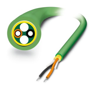 Phoenix Contact Polymer Duplex Fibre Optic Cable, 1000 μm Core Diameter, Polyurethane Jacket, Green, 100m 2313397