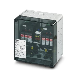 Phoenix Contact SOL-SC-1ST-0-DC-2MPPT-1001 Series Polycarbonate Junction Box, IP65, 180 mm x 180 mm x 111 mm, 40A 2404299