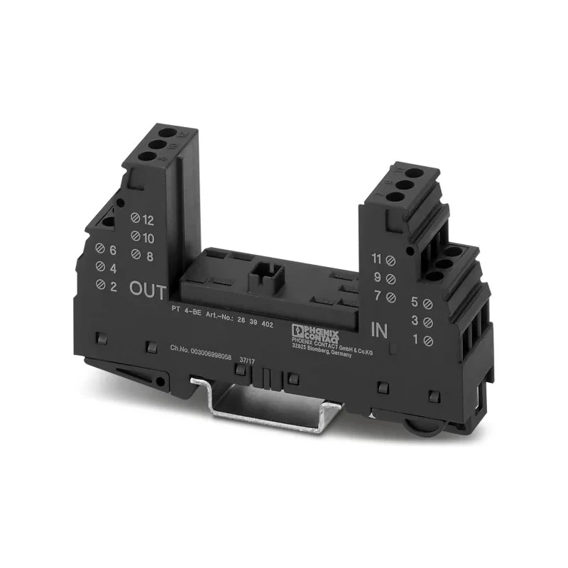 Phoenix Contact Surge Protector PT 4-BE, DIN Rail Mount, 51.5mm Depth, IEC 61643-21, EN 61643-21 Standards 2839402