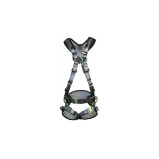 MSA Safety Safety Harness with Quick Connect Buckle, Adjustable Chest and Leg Straps, 140 kg Capacity, Size L, M 10206546