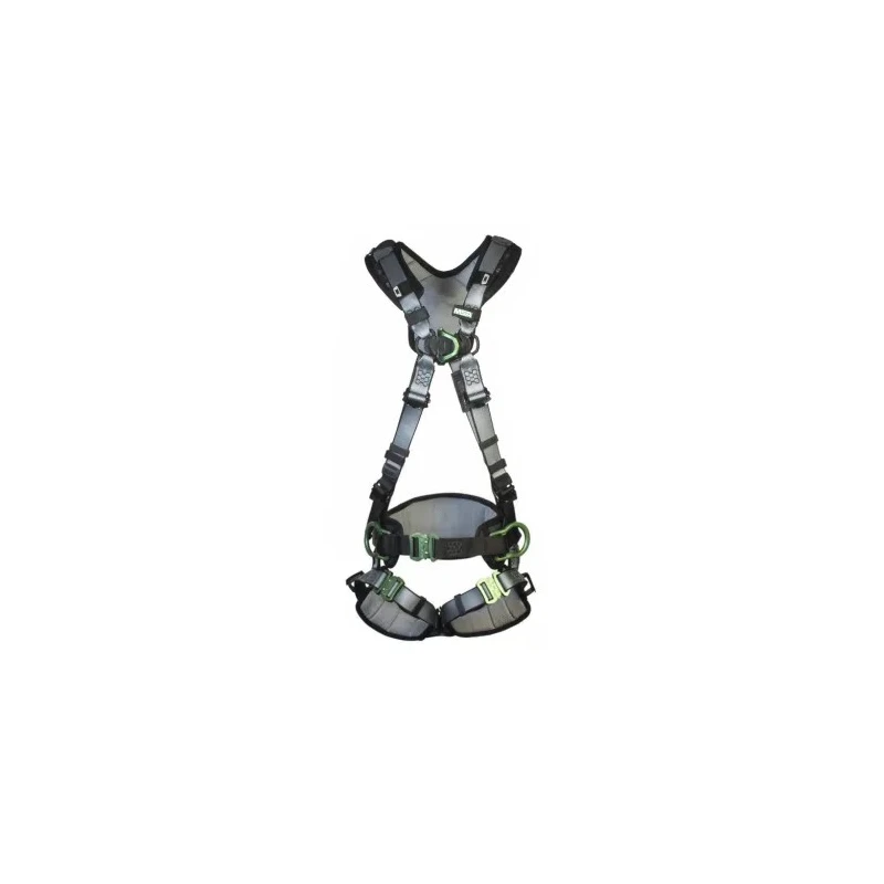 MSA Safety Safety Harness with Quick Connect Buckle, Adjustable Chest and Leg Straps, 140 kg Capacity, Size L, M 10206546