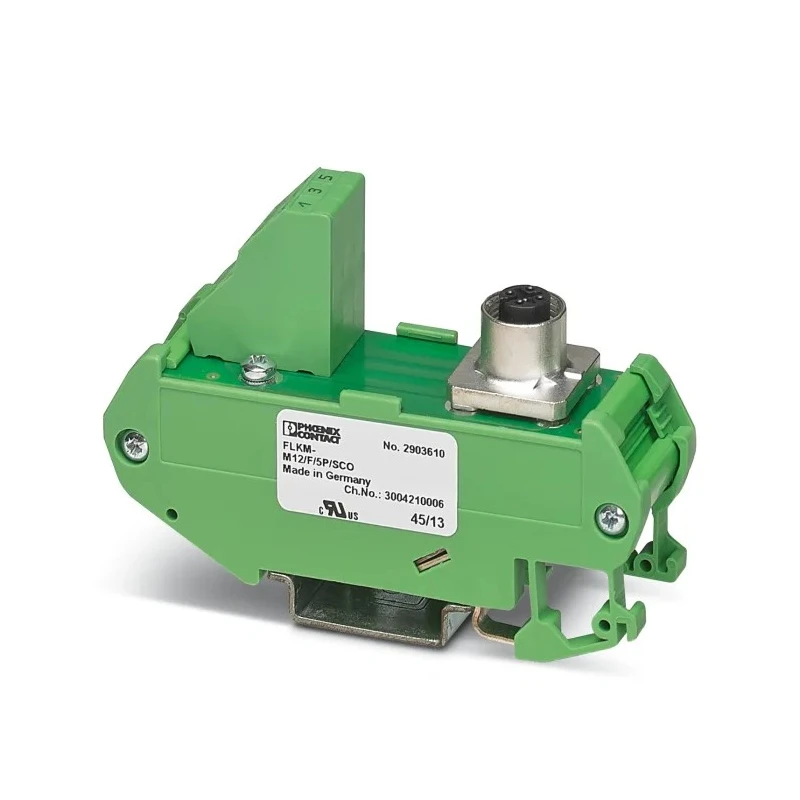 Phoenix Contact Interface Module FLKM-M12/F/5P/SCO, 24 V AC/DC, 4 A, 5 Positions, Spring-Cage Terminal Blocks 2903610