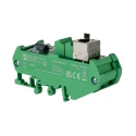 Phoenix Contact FL-PP-RJ45-SCC Series Cat5e 1 Port Shielded RJ45 Patch Panel Green 90mm Rack Height 2901642