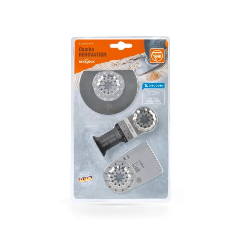 FEIN Multitool Accessory 3-Piece Starlock Set for Multitools with Starlock Mounting 35222967110