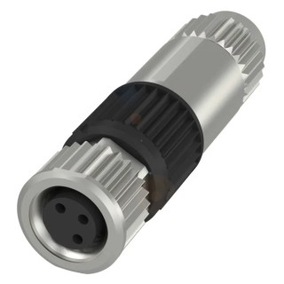 BALLUFF Circular Connector, 3 Contacts, Cable Mount, M8 Connector Size, Socket Female, IP67, 32V AC, 4A Current BCC02HC