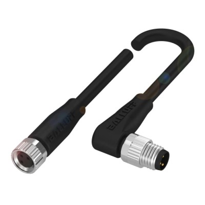 BALLUFF Sensor Actuator Cable Female 4 Way Straight to Male 4 Way M8, 1 m BCC02RH