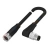 BALLUFF Sensor Actuator Cable Female 4 Way Straight to Male 4 Way M8, 1 m BCC02RH