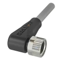 BALLUFF Sensor Actuator Cable 4 Contacts Right Angle Female to Unterminated 3 m PVC Grey Jacket BCC08MC